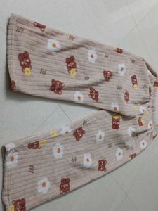 Cute Bear Print Night Suit