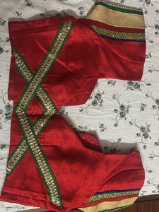 Red Embellished Blouse