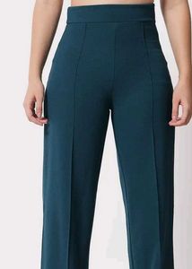 Teal High-Waisted Trousers