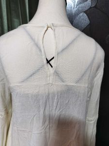 Elegant Cream Long Sleeve Blouse