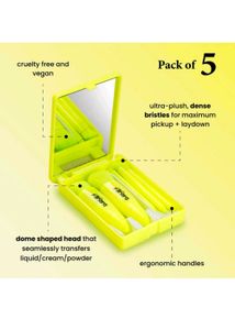 5 Set Makeup Brush With Mirror