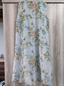 Floral Printed Sky Blue Shrug
