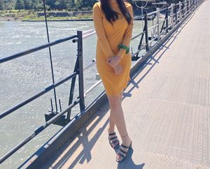 Bodycon Mustard Dress