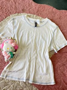 White H&amp;M Basic Tee