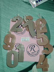 Handcrafted Number Candles