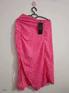 Ketch Pink Puff Sleeve Top and skirt
