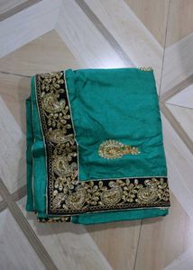 Elegant Green Saree Never Used Totally New