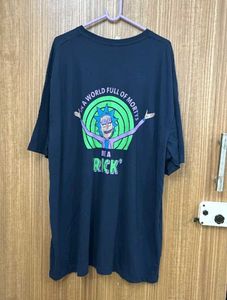 Oversized Rick And Morty Navy Blue T-shirt