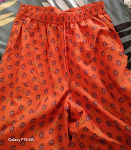 Wishful (W for Woman) Orange Printed Palazzo
