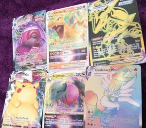 Real Pokemon cards with Vmax &amp; above are there.