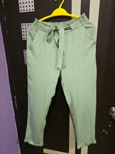 Solid Trouser With Tie Up