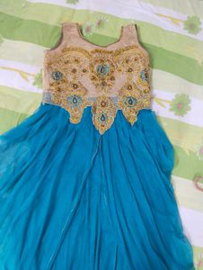 sea blue Elegant Indian Ethnic Dress