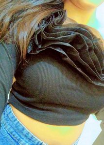 Ruffled Black Top