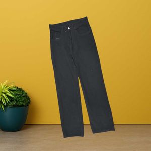 women black straight jeans size 28 (O-101)