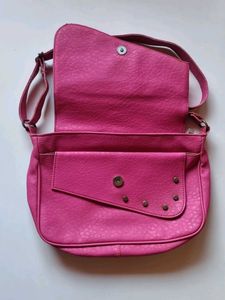 Ladies Slingbag 5 Pockets Adjustable Sling Pink