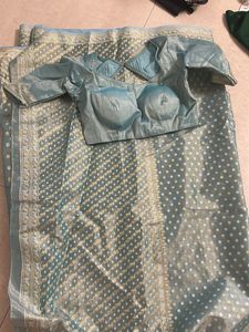 Silk Blend Saree & Blouse