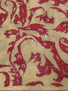 Vintage Hand work Zari Chiffon Saree