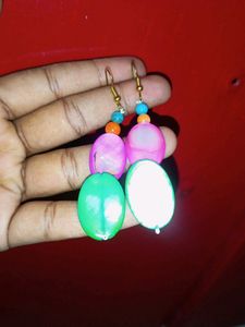 Colorful beads necklace and earring😍😍