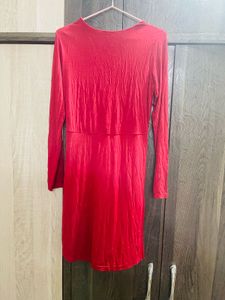 Chic Red Wrap Dress
