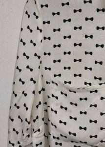 H &amp;M Bow Print Shirt