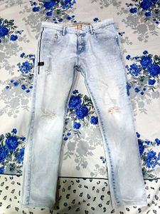 Distressed Light Wash Jeans