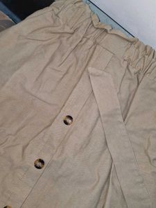Cute Khaki Button Skirt
