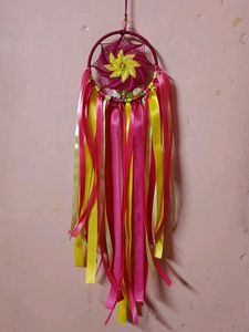 Pink &amp; Yellow Spiral Dreamcatcher