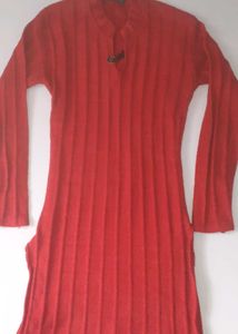 Woolen Dark Red Kurta