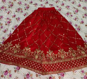 Elegant Red Party Dress for Kids (5-6 Years)