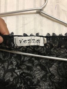 Vezzo Black Lace Top