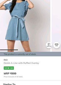 Denim Flared Dress