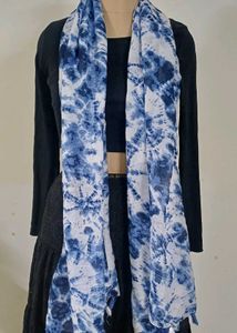 Blue Tie-Dye Scarf