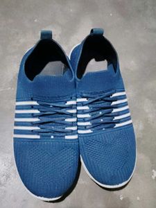 Comfortable Blue Slip-On Sneakers