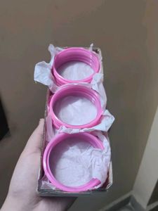 Pink Velvet Bangles