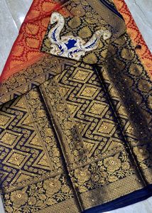 Elegant Red &amp; Gold Sari