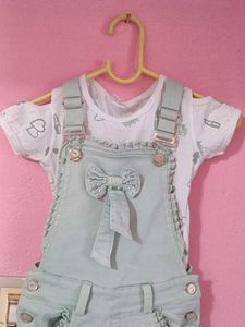 Cute Girls Overalls Set