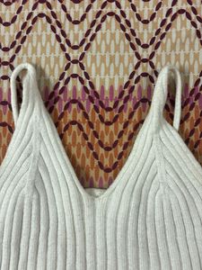 White Knit Tank Top