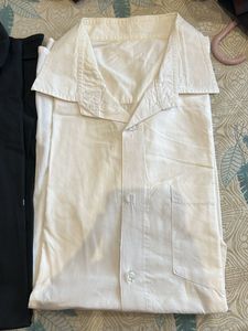 Black And White Plain Shirt Combo