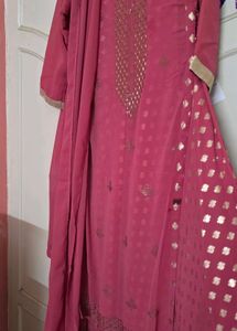 Pink Mirror Work gown.