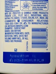 Pack Of 2, 1 Litres Shampoo, Coconut Oil 600ml