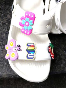 Decorated White Sandals