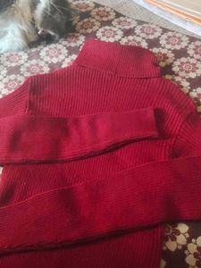 Burgundy Turtleneck Top🍒