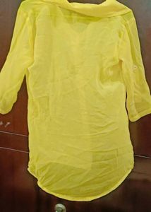 Yellow Semi-Sheer Shirt