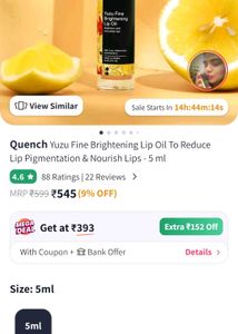 Quench Yuzu Brightening Lip Oil
