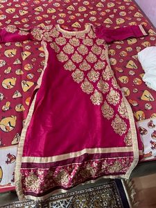 Rani colour suit with lining inside and duppata