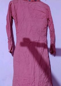Pastel Pink Embroidery Kurti