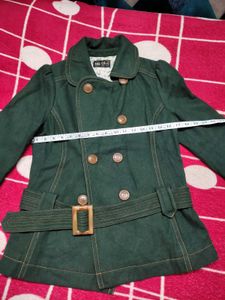 💕 Stylish Green Belted Winter Coat