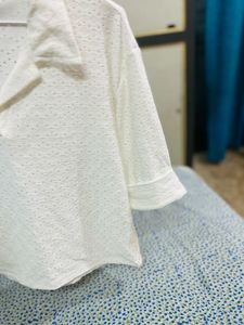 White Eyelet Crop Top