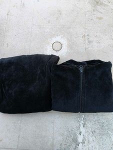 Velvet Zip-Up Hoodie suit