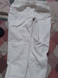 Distressed White Jeans